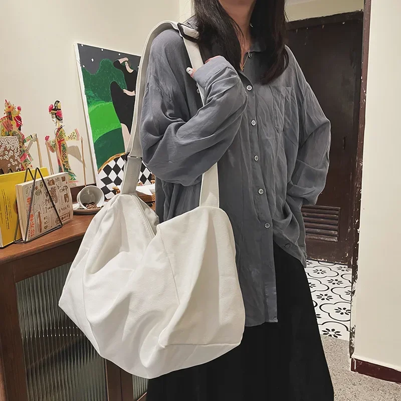 Hobo Bag Slouchy - Большая женская парусиновая ткань Boston, мягкая