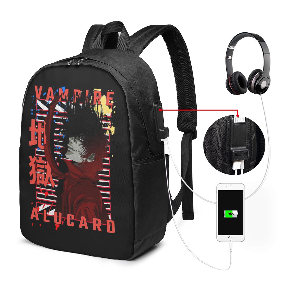 Women Bags College - Рюкзак Alucard Hellsing Manga, дорожная сумка
