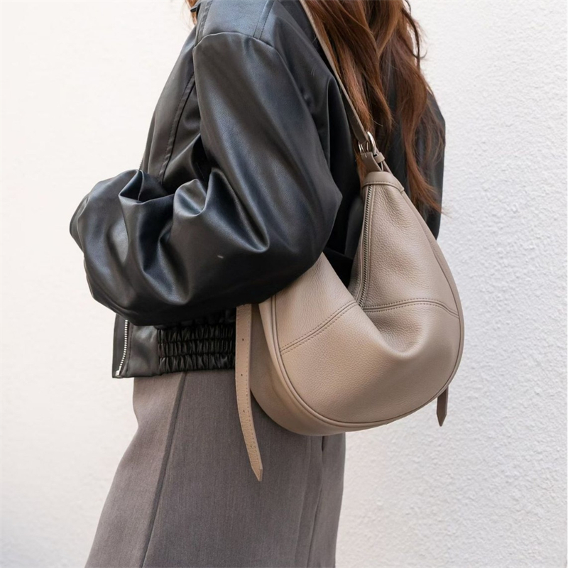 Hobo Bag Slouchy - Сумка-хобо BURMINSA из натуральной кожи для