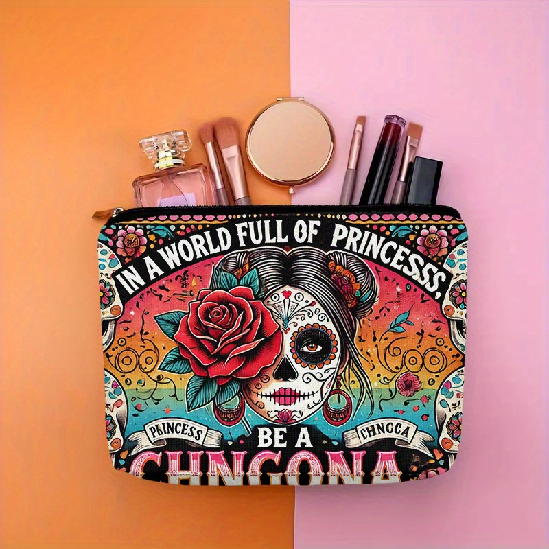 Women Bags In Amazon - Косметичка с цветком и черепом —