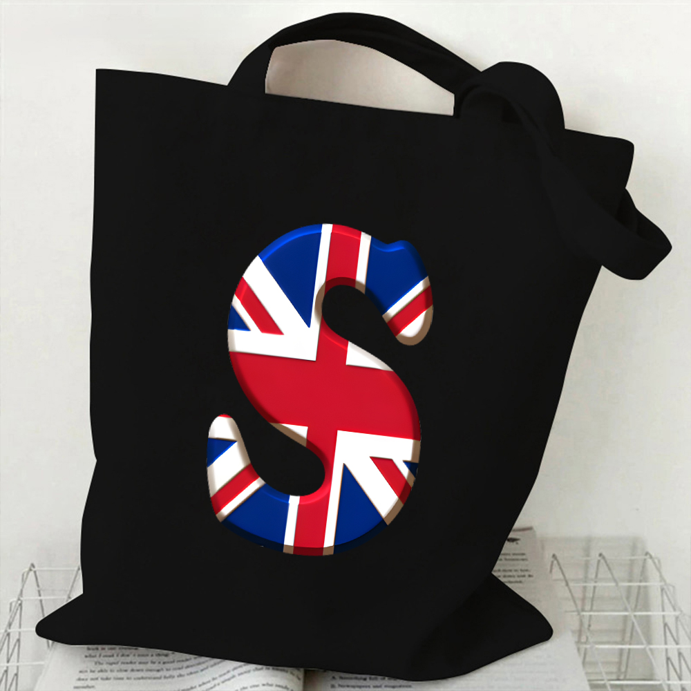 Women Bags Uk - Холщовая большая сумка с буквами A-Z