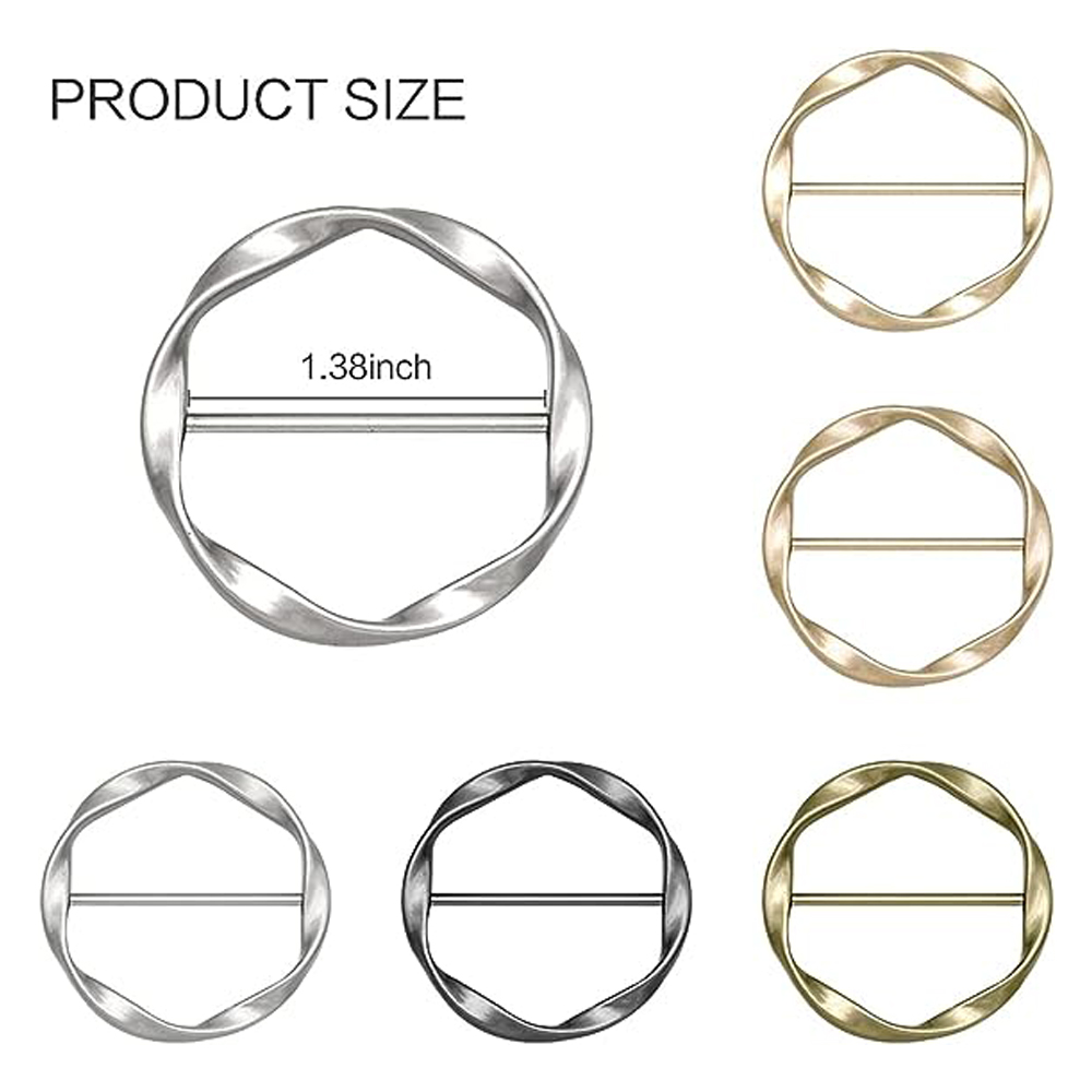 2 шт. зажимы для шарфов и коль – обзор и цена Circle Round Bag