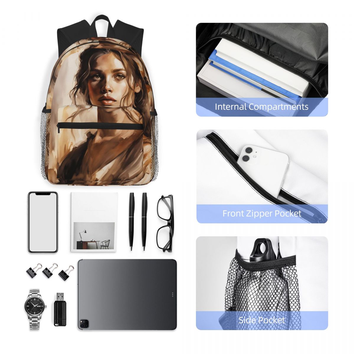 Студенческий рюкзак с акварель – обзор и цена Women Bags Next